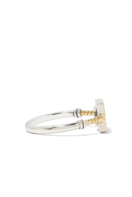 You Are The One Chevalier Ring, 18k Yellow Gold & Sterling Silver with Diamonds